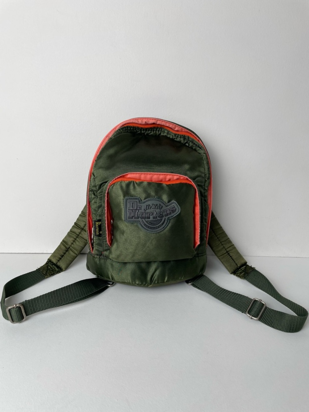 Vintage Dr. Martens Green Orange Flight Jacket Mini Backpack